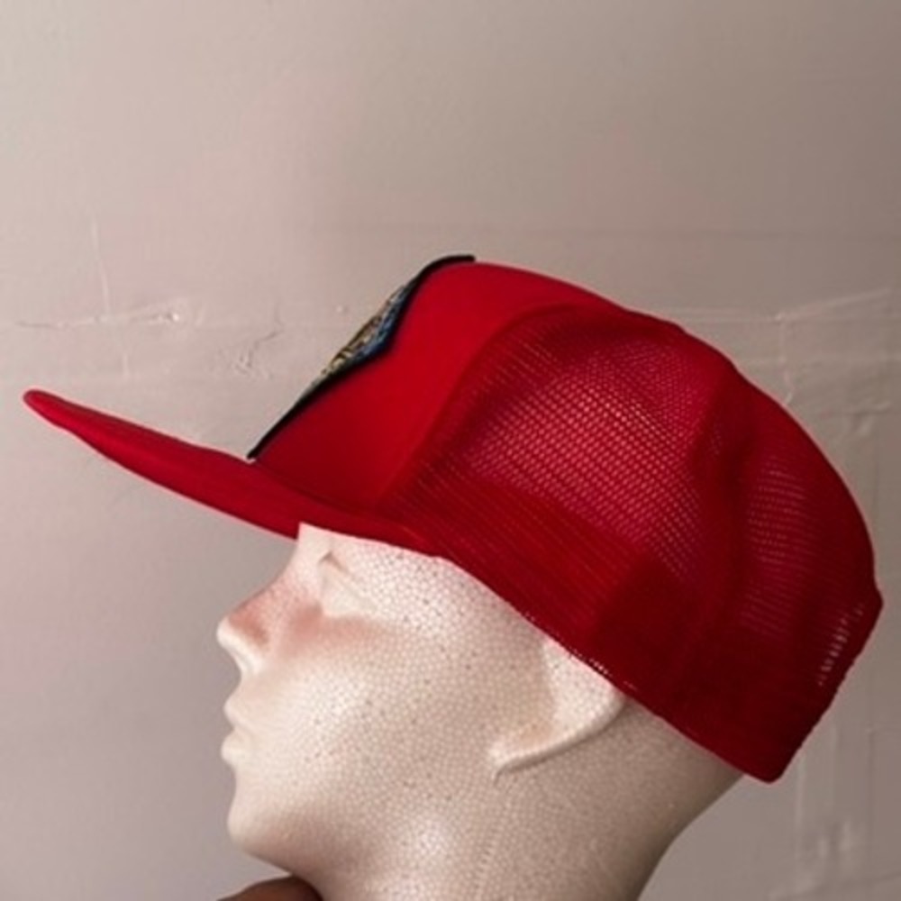Vintage 1991 Mt Diablo Council Camp Akela CA Boy Scouts Red Trucker Hat Snapback - Picture 4 of 9